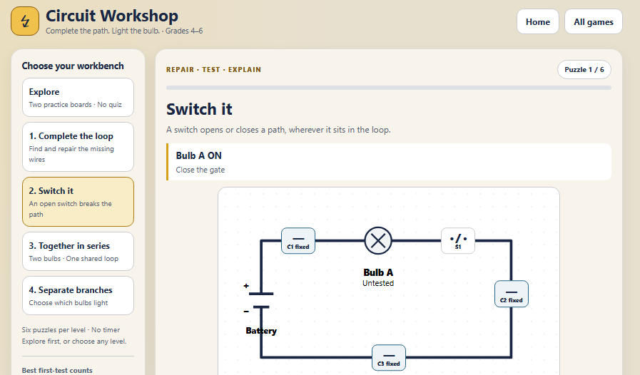 Circuit Workshop in play